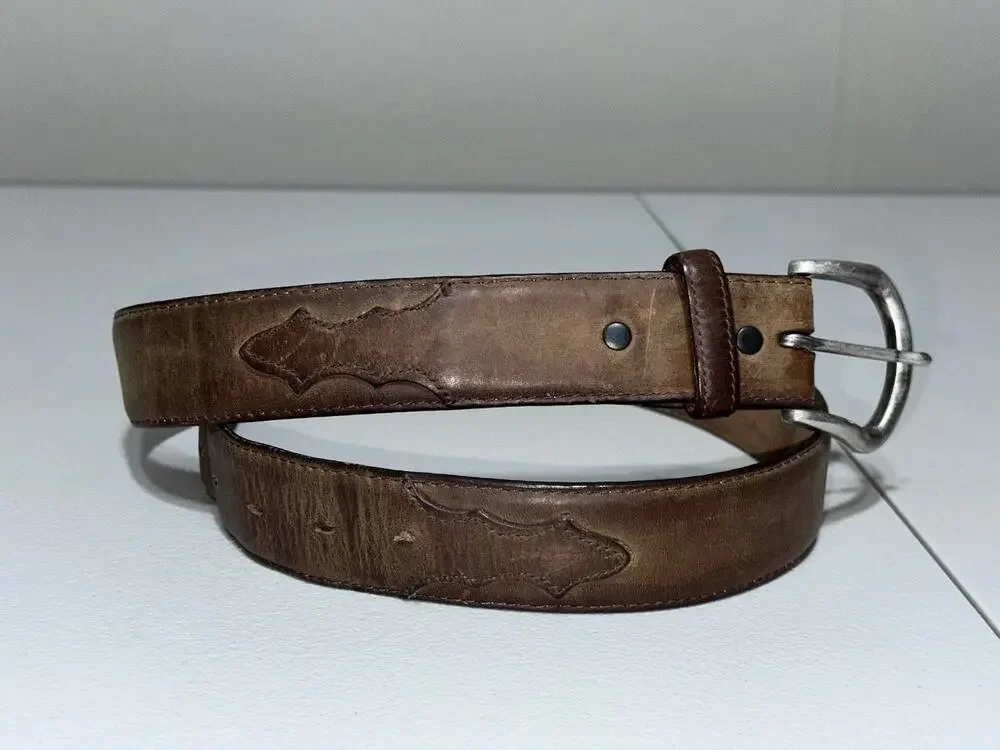 Justin Belt Men’s Size 34 Brown Top Grain Leather Style 172BY Made In USA